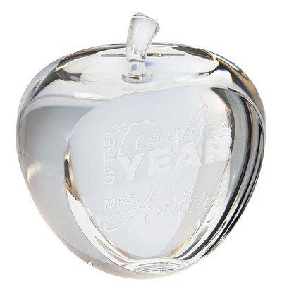 Crystal Apple with Flat Face